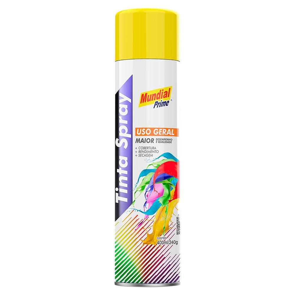 Tinta Spray 400ml Amarelo Bandeira AE01000064 MUNDIAL PRIME