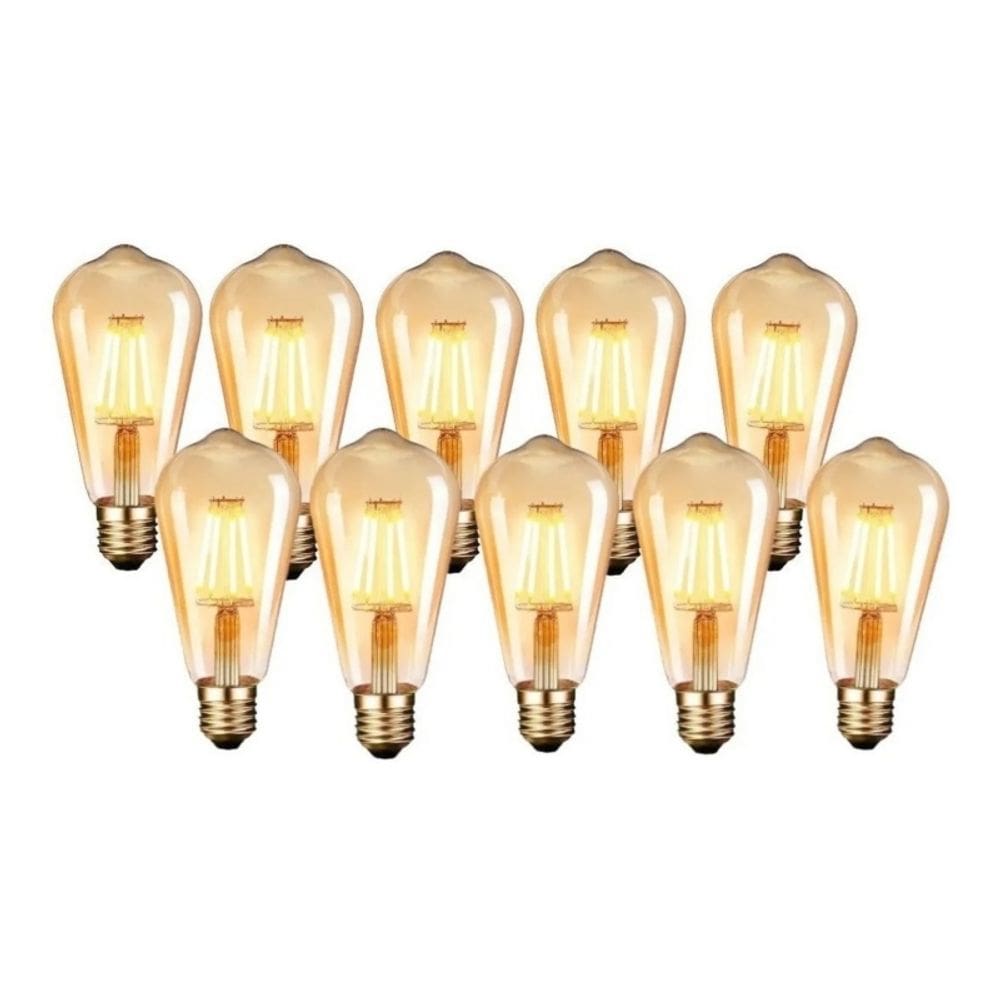 Pacote de lâmpadas x10 Retro Vintage Warm Light 4W E27