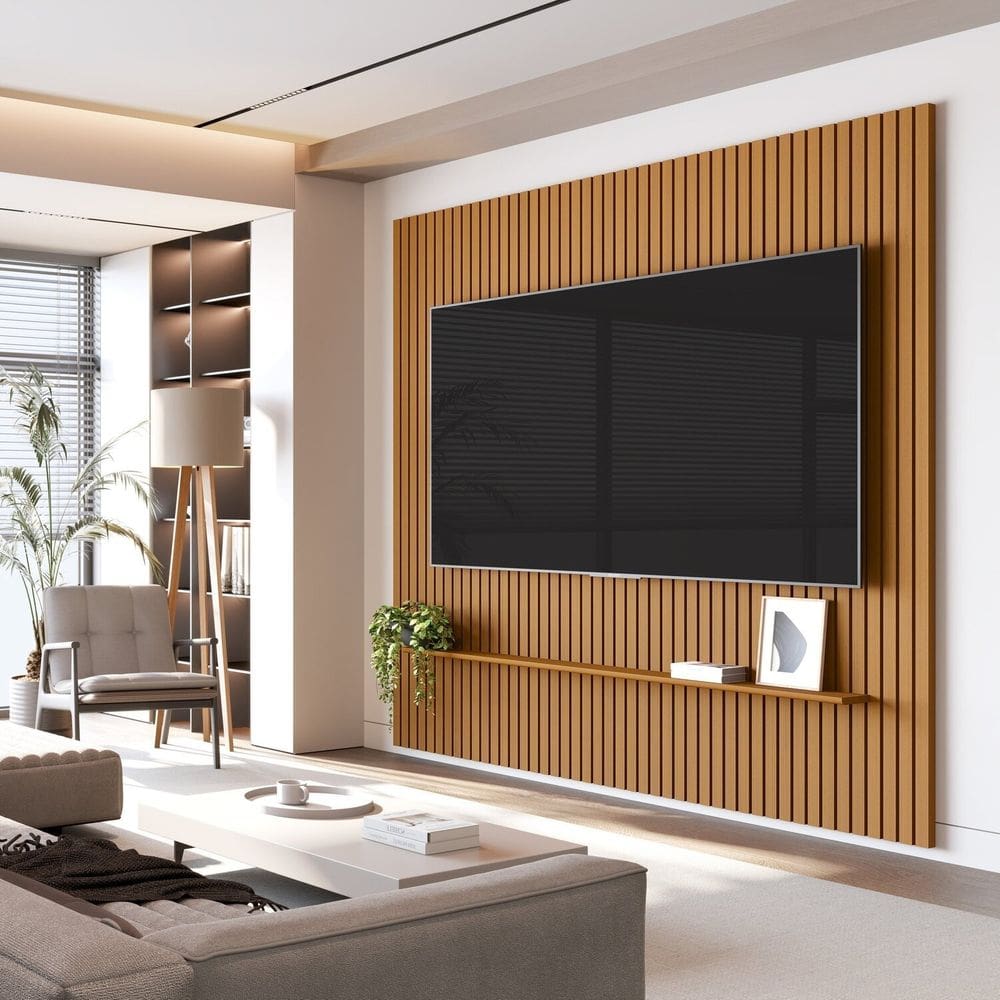 Painel para Tv 75 Polegadas Ripado Arbo 2.30 Cedro