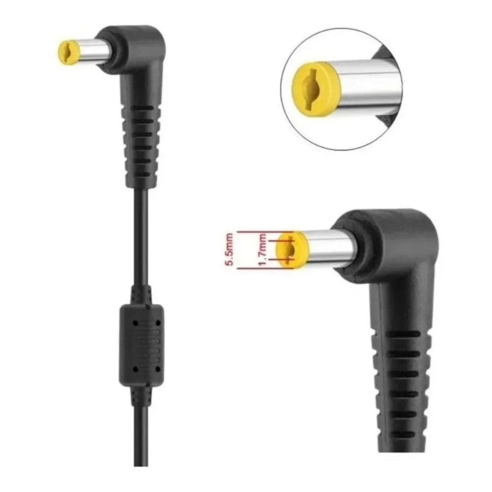 Carregador 65 W 19,5 V 3,42 A 5,5 x 1,7 mm para notebook Acer Aspire