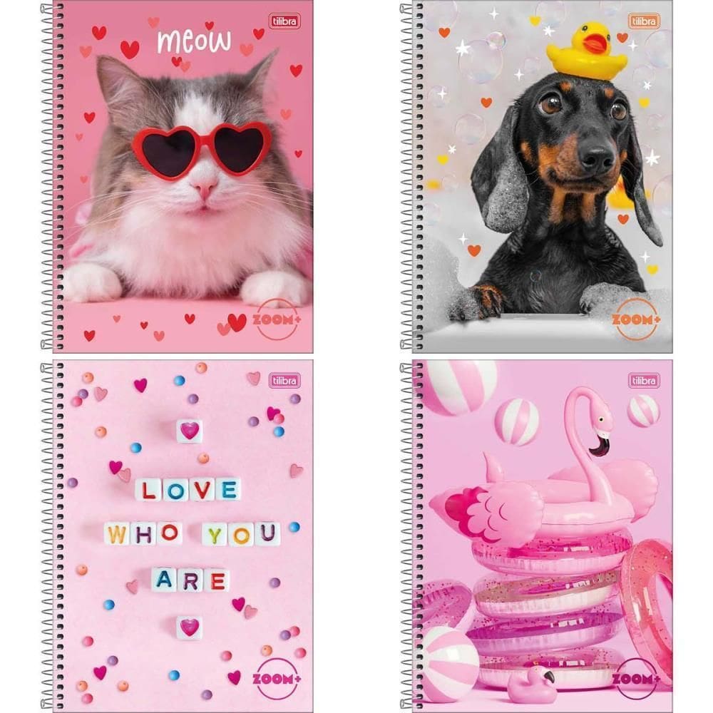 Caderno 20X1 Capa Dura Zoom+ 400 Folhas Feminino Pct.C/02