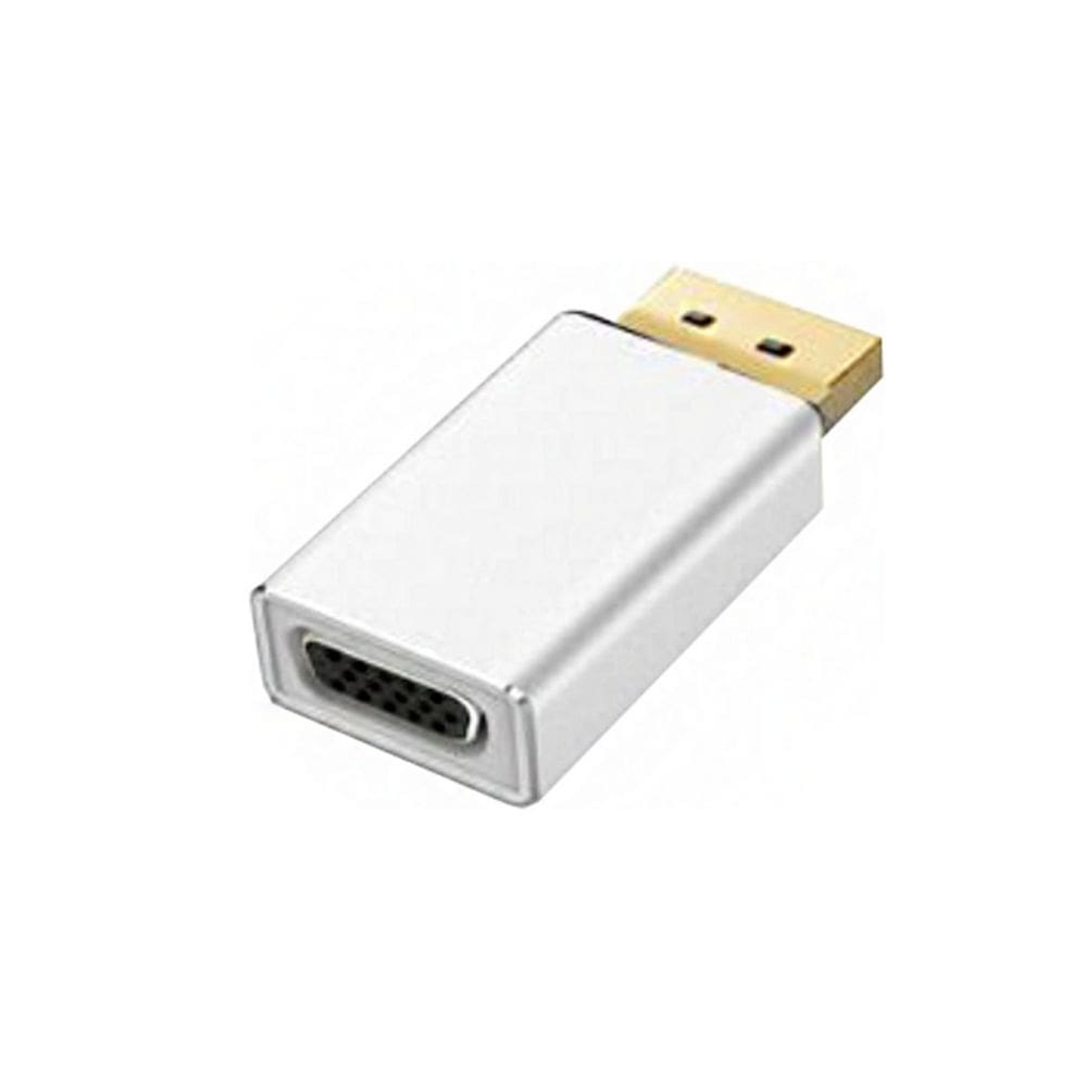 Adaptador Display Port para VGA 1080p Full HD Silver