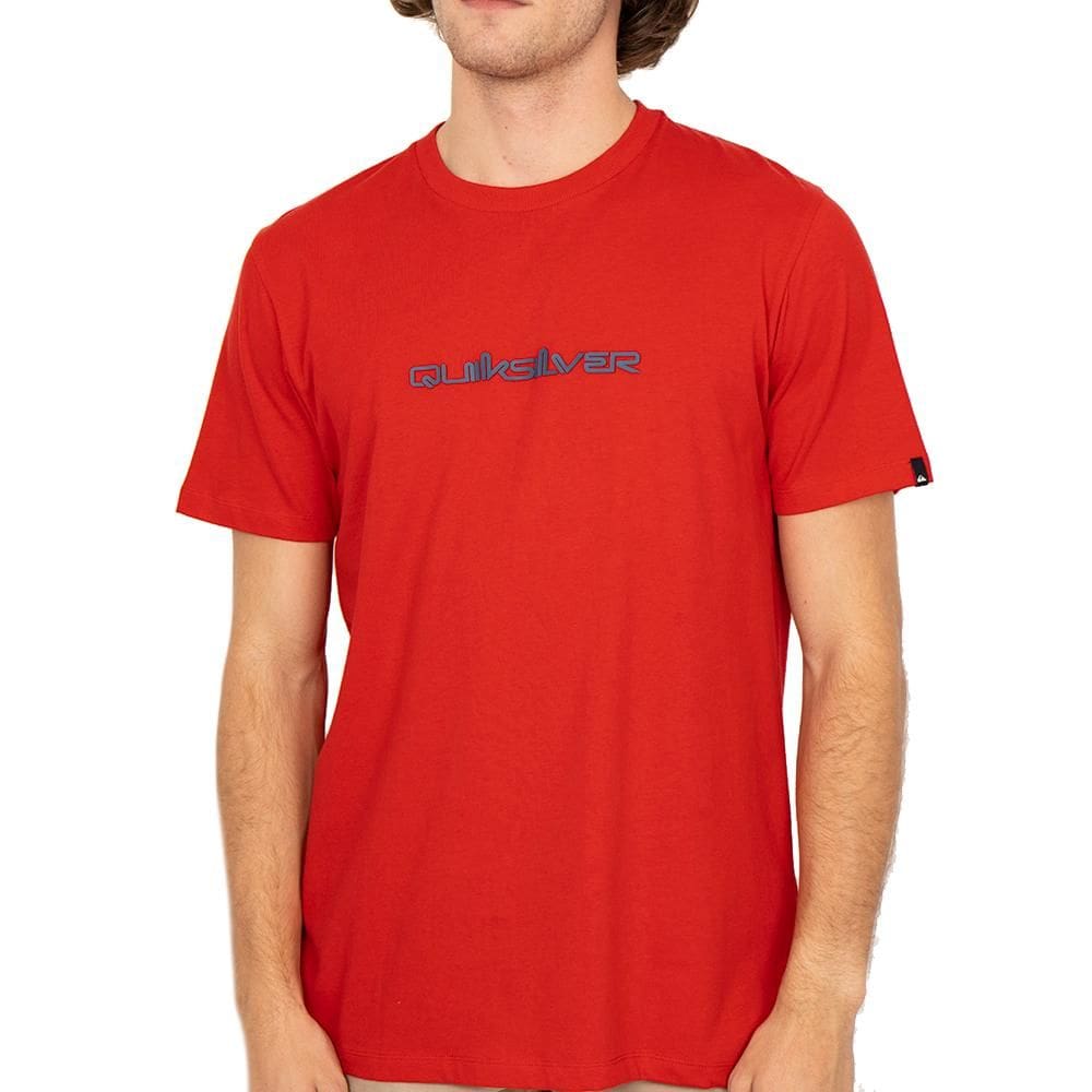 Camiseta Quiksilver Omni Font SM26 Masculina Vermelho
