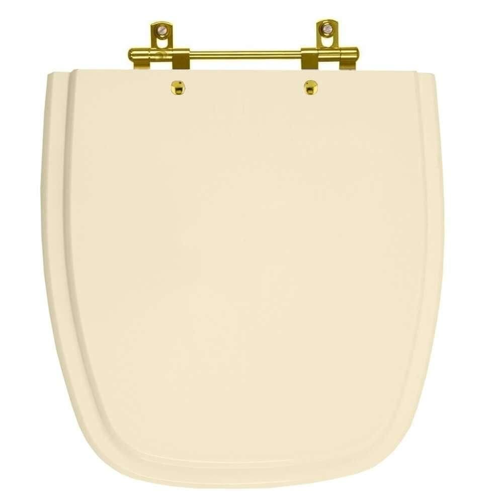 Tampa de Vaso Poliéster Fit Rosato para bacia Celite com Ferragem Dourada