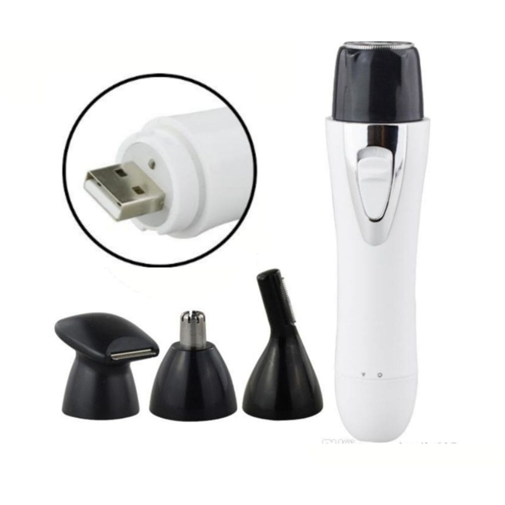 Máquina de barbear facial, corpo e nariz, 4 em 1, Bello, recarregável