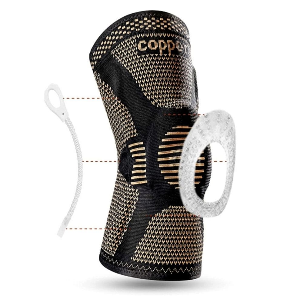 Joelheira de gel de compressão com fibra de cobre