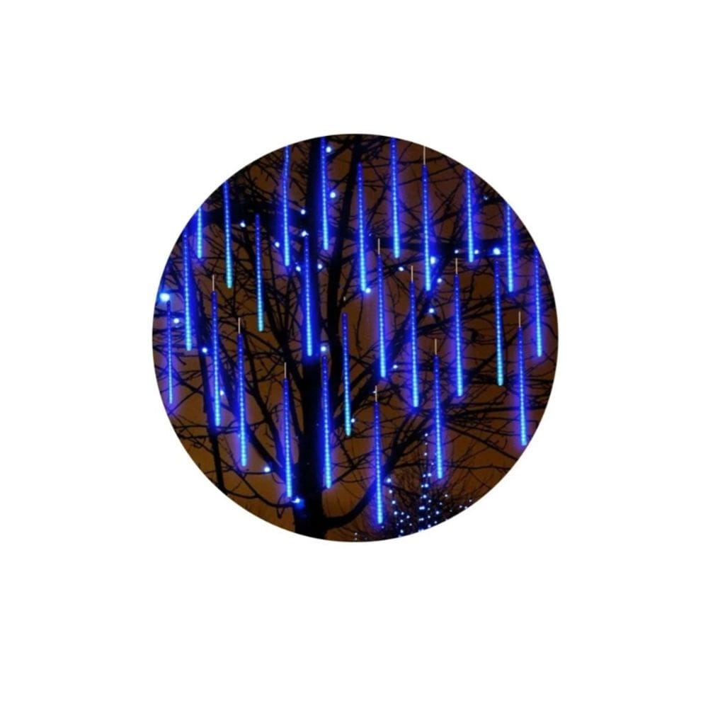 Luzes de Natal LED Garland Rain Meteor Waterfall azuis 3m