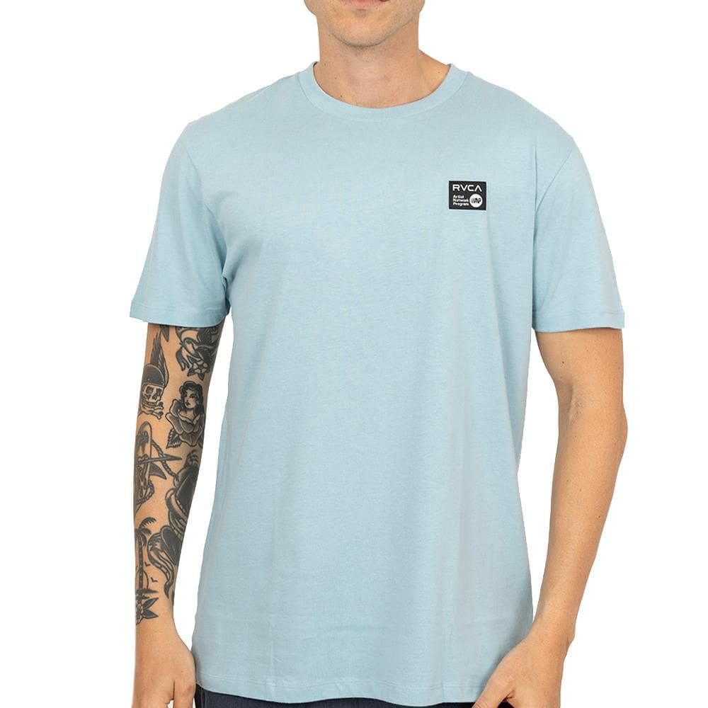 Camiseta RVCA Anp Label SM26 Masculina Azul Claro