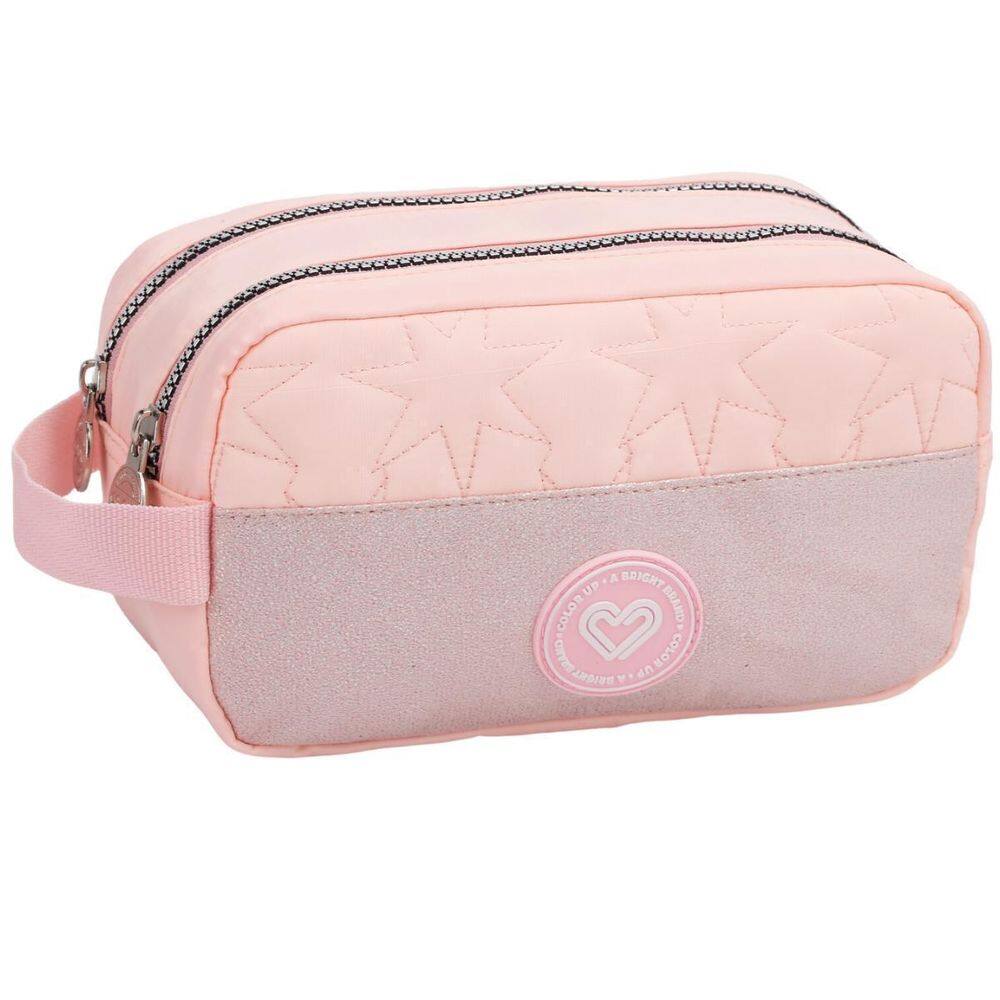 Estojo Duplo Color Up Estrela Feminino Juvenil Escolar