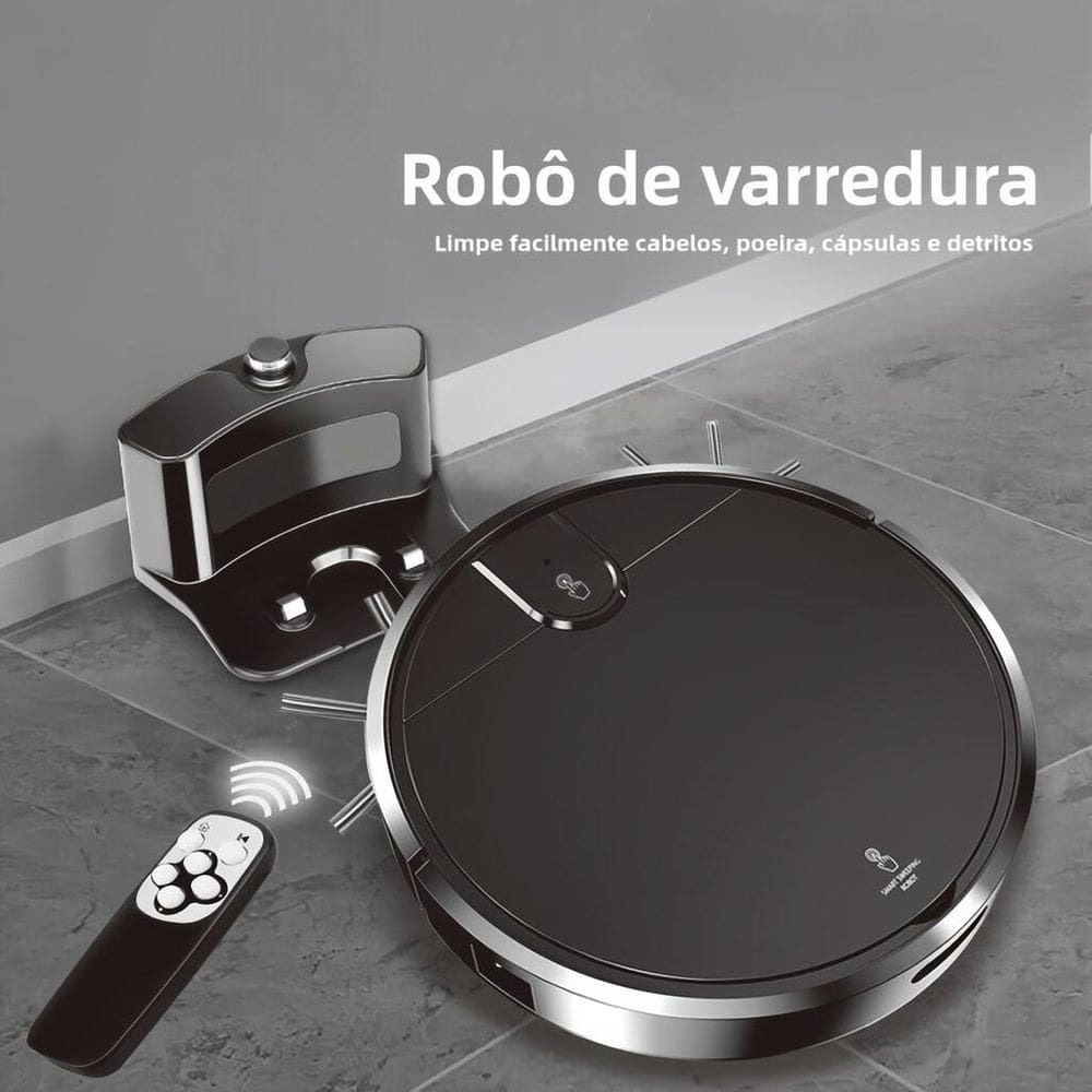 Robô de Limpeza Inteligente Multifuncional - Tudo em Caixa