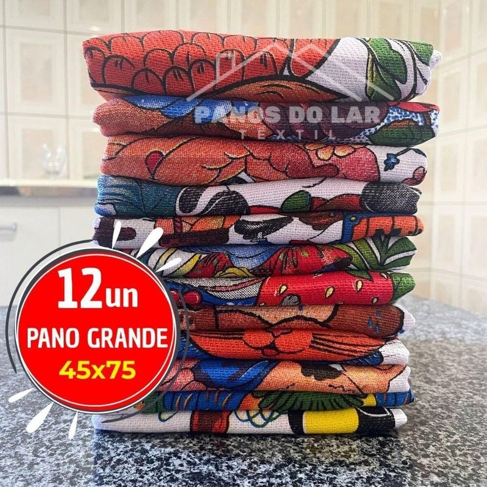 Pano De Prato Grande Roma 45x75cm Panos De Lipeza Para Cozinha Copa Com Estampas 100% Algodão