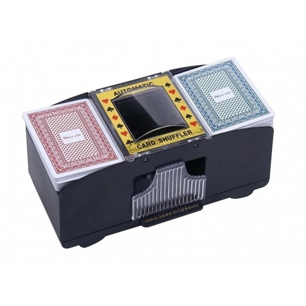 Card Shuffler Poker On Battery para 2 baralhos com 4 pilhas AA