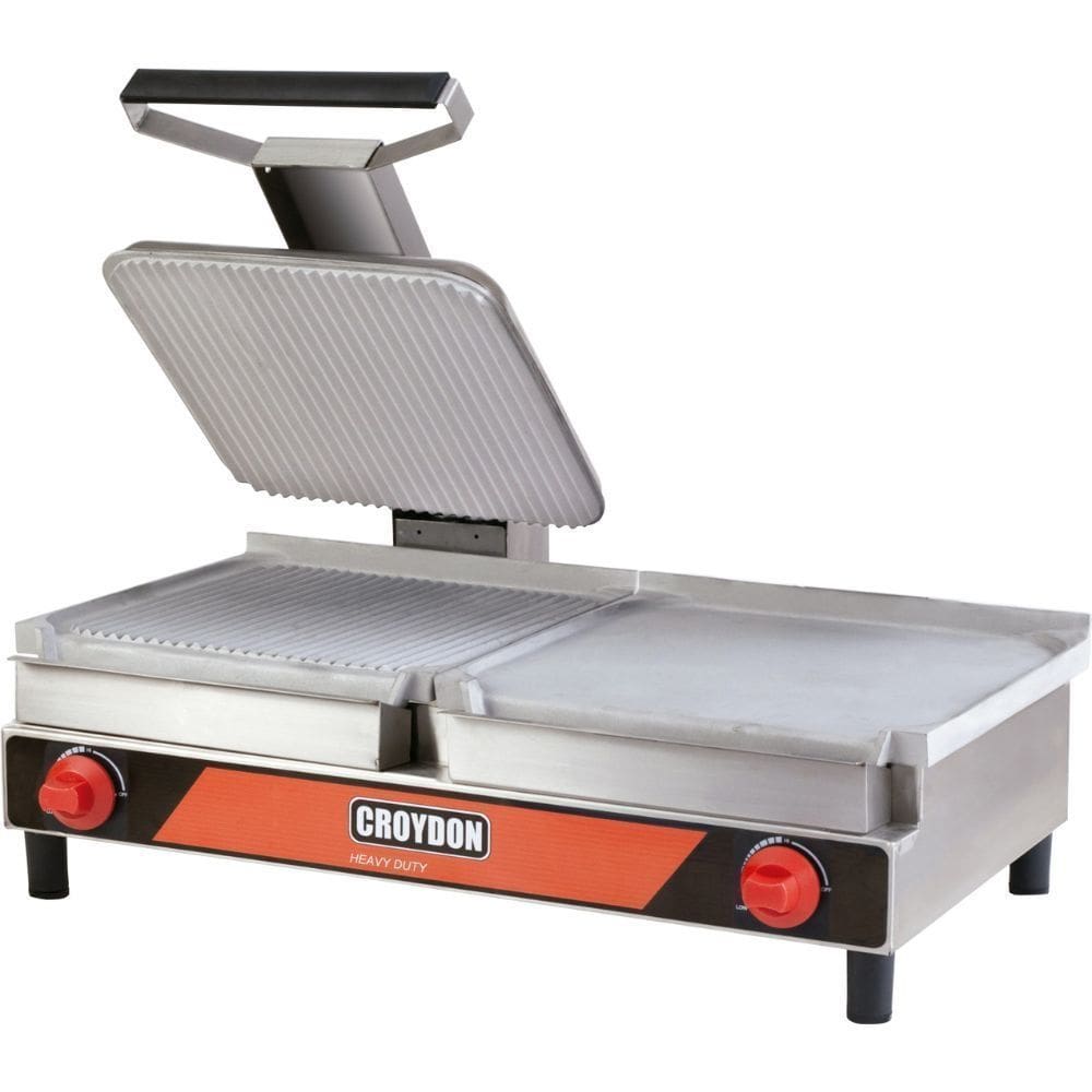 Sanduicheira Conjugada a Gás Estriada com Prensa SACEG Croydon