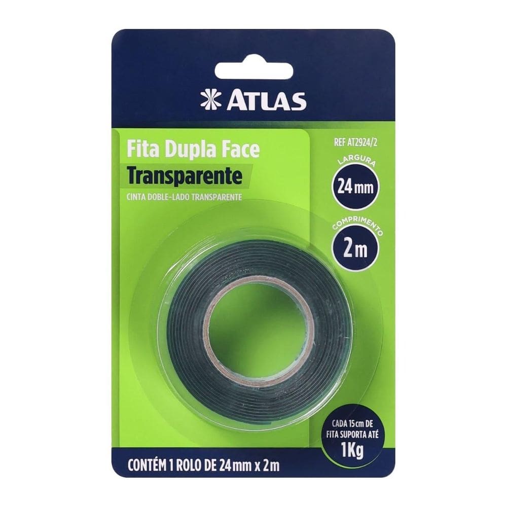 Fita Adesiva Dupla Face 19Mmx2M Transparente Forte Fixação