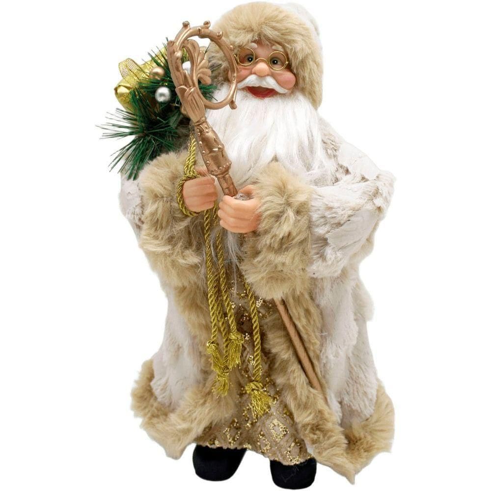 Enfeite Colecionável Papai Noel Saco Presente Natal De 30cm