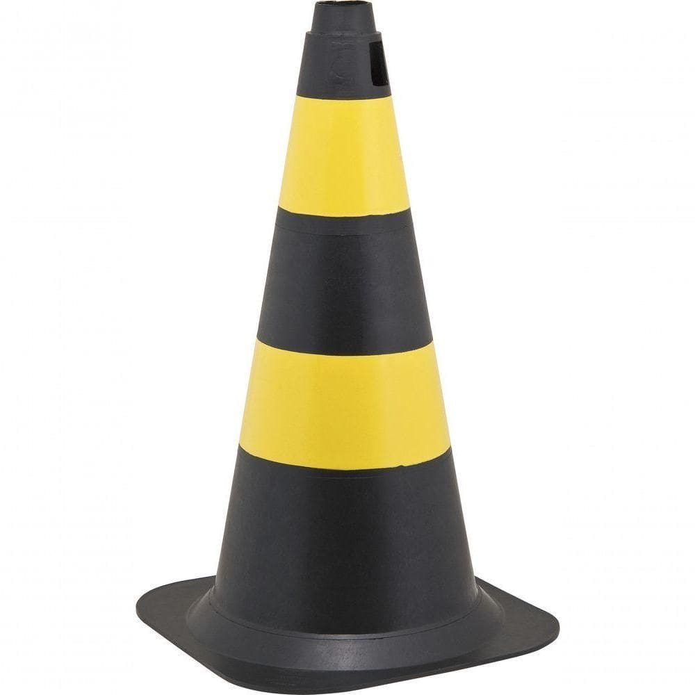 Cone Sinalização 50cm Preto-amararelo Polietileno Vonder