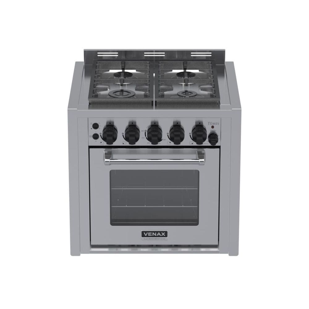 Fogao de Embutir 4 Bocas Venax Temis Inox Gas Glp