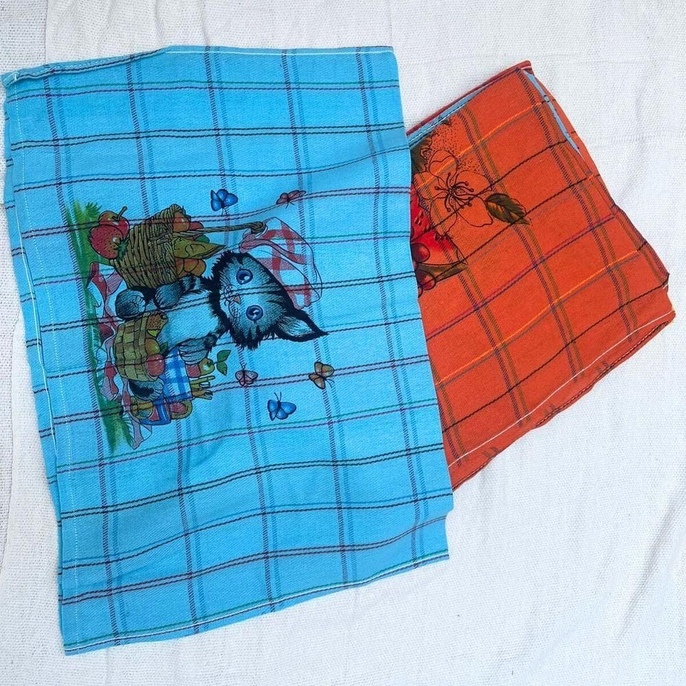 Kit 12 Panos De Prato Cobre Tudo Grande Estampado 67x87 De Algodão Tamanho Gigante Xadrez Colorido Modelo Colorido Estam