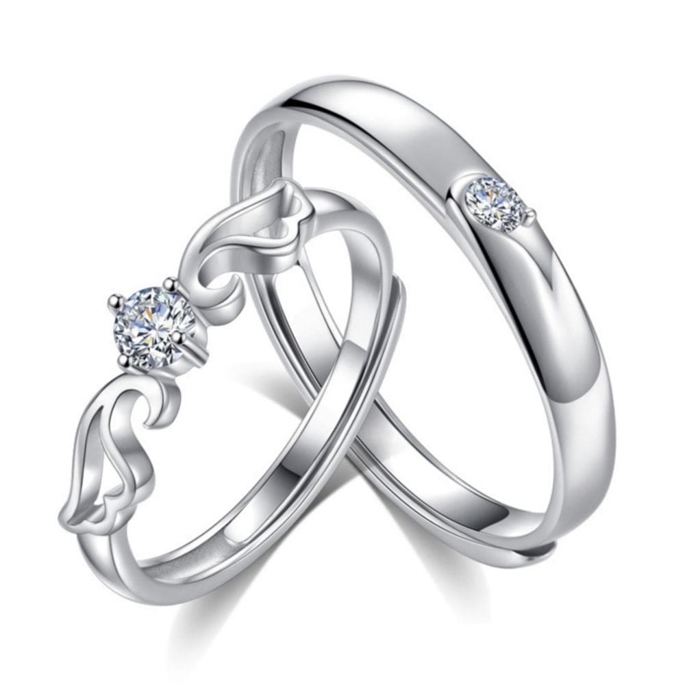 Anéis ajustáveis para casais Love Illusions Silver 925
