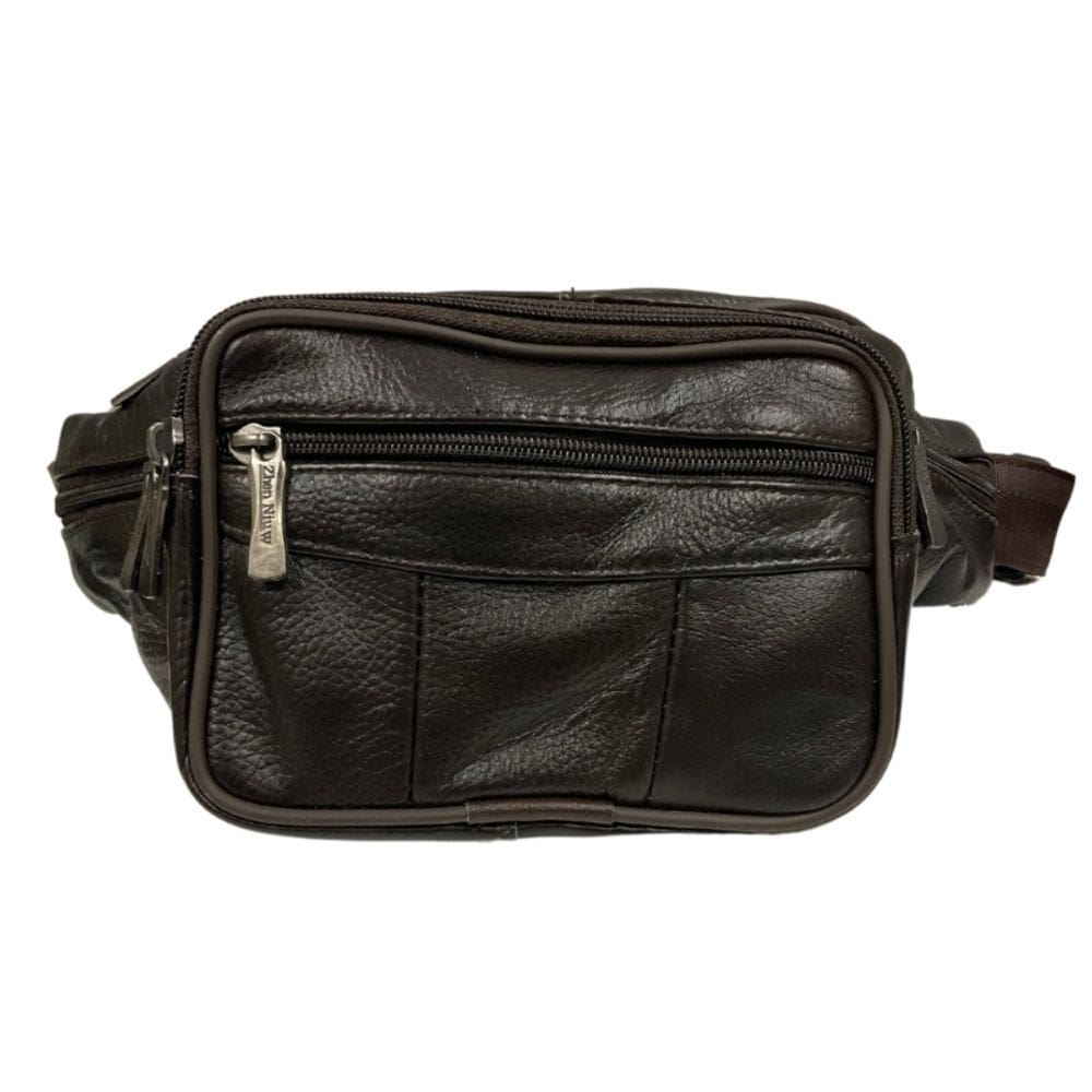 Bolsa Fanny de couro PuntoBanano unissex para celular preta