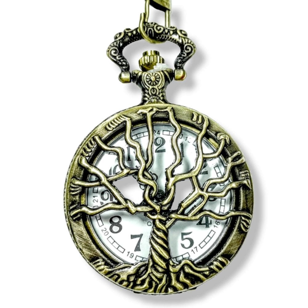 Relógio de bolso Tree of Life Design Quartz Movement
