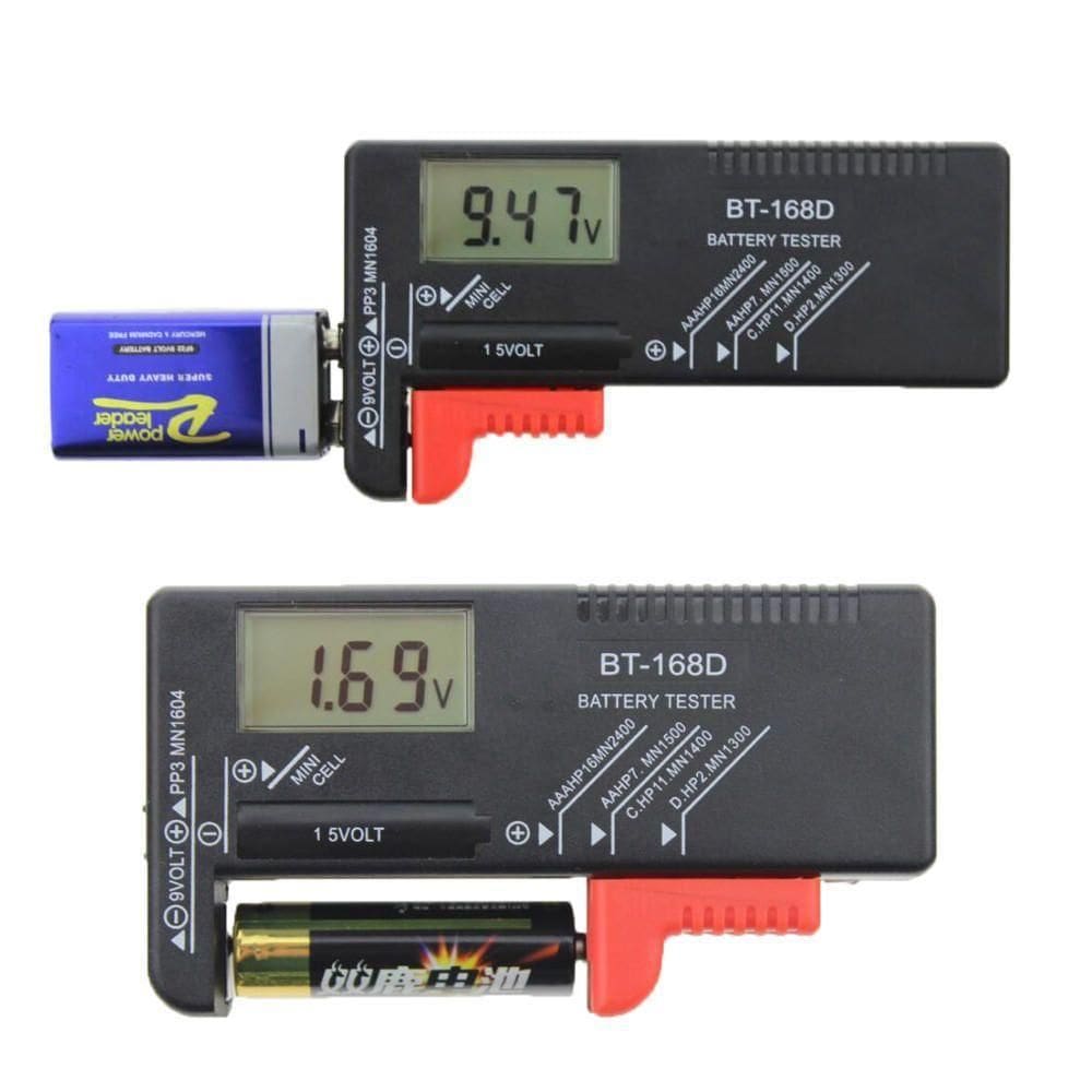Testador Digital De Bateria Medidor Teste De Carga Pilhas Baterias Universal De 1,5 A 9v Aa Aaa C D