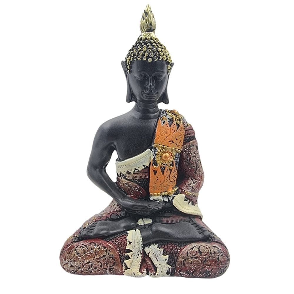 Estátua de Buda holandesa em estado de meditação 15cm Poly Res