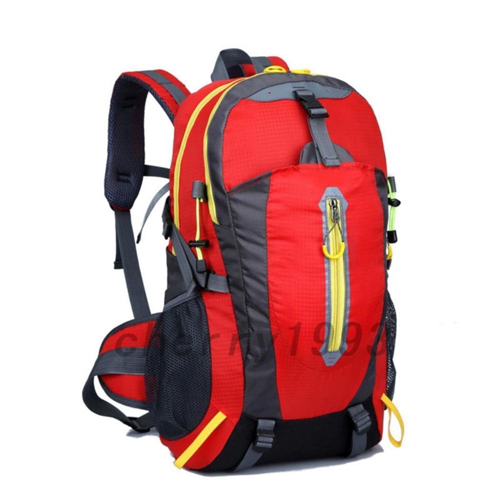Mochila Camping Outdoor Trekking 30L de nylon vermelho impermeável