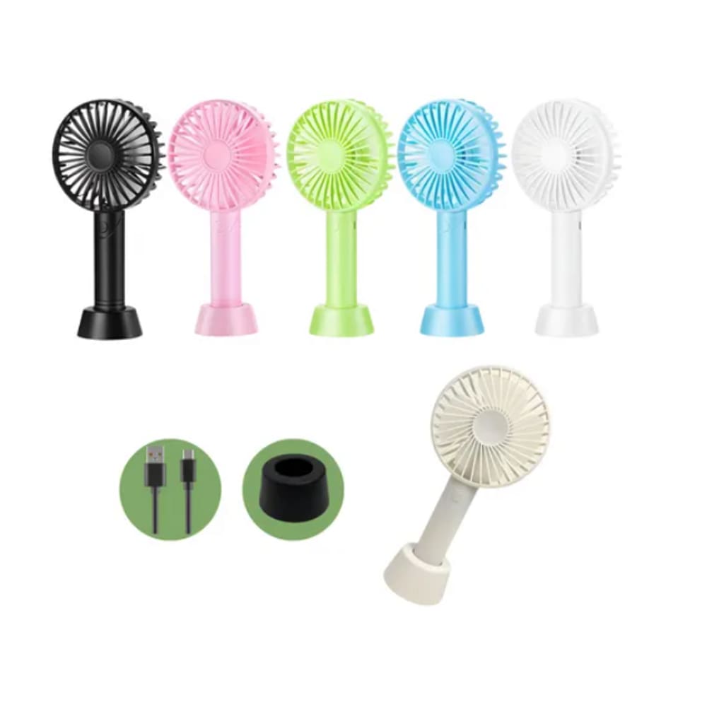 Mini ventilador portátil ventilador de mão recarregável - Tudo em Caixa