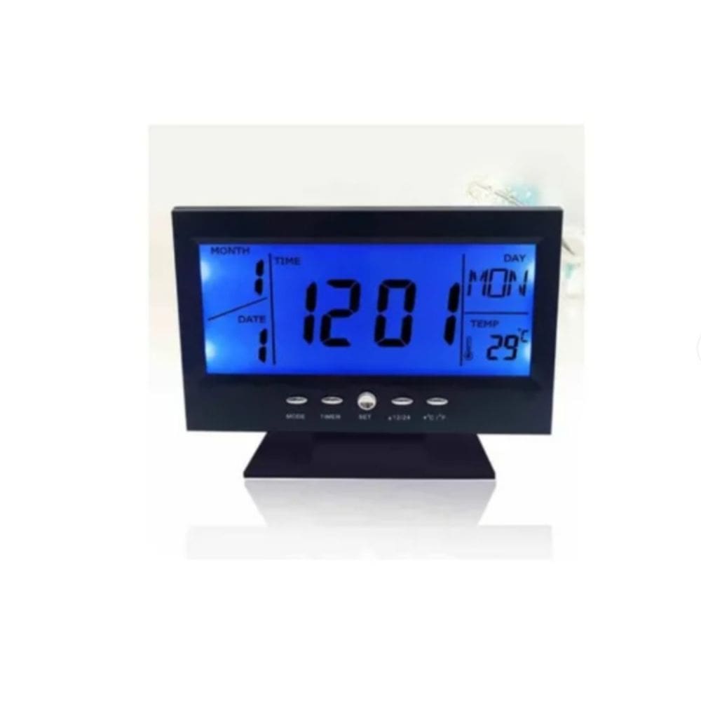 Despertador digital com display LCD LED DS-8082