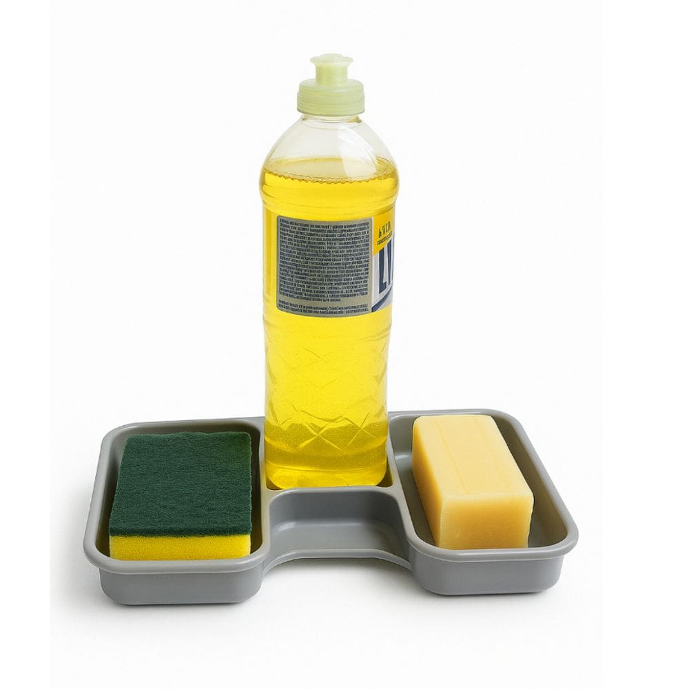 Porta Sabão Detergente e Bucha de Louça 23x13cm