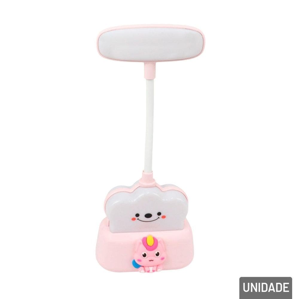 Luminária de Mesa 24cm EM LED Unicórnio - Tudo em Caixa