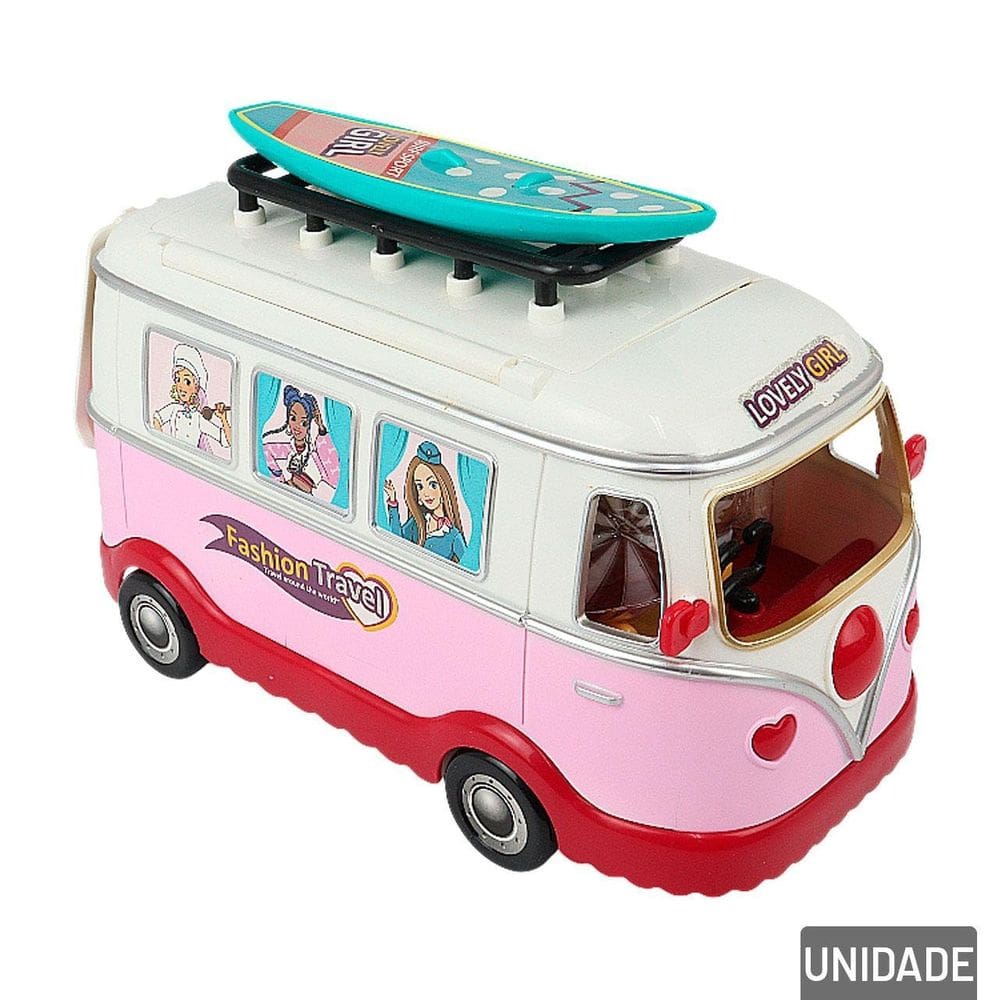 Kombi Food Truck Plástico com Acessórios Beauty - Tudo em Caixa