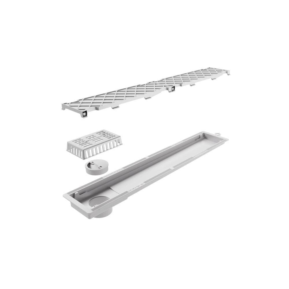 Ralo Linear Oculto Tramontina Em Pvc Slim Hide 7x50 Cm