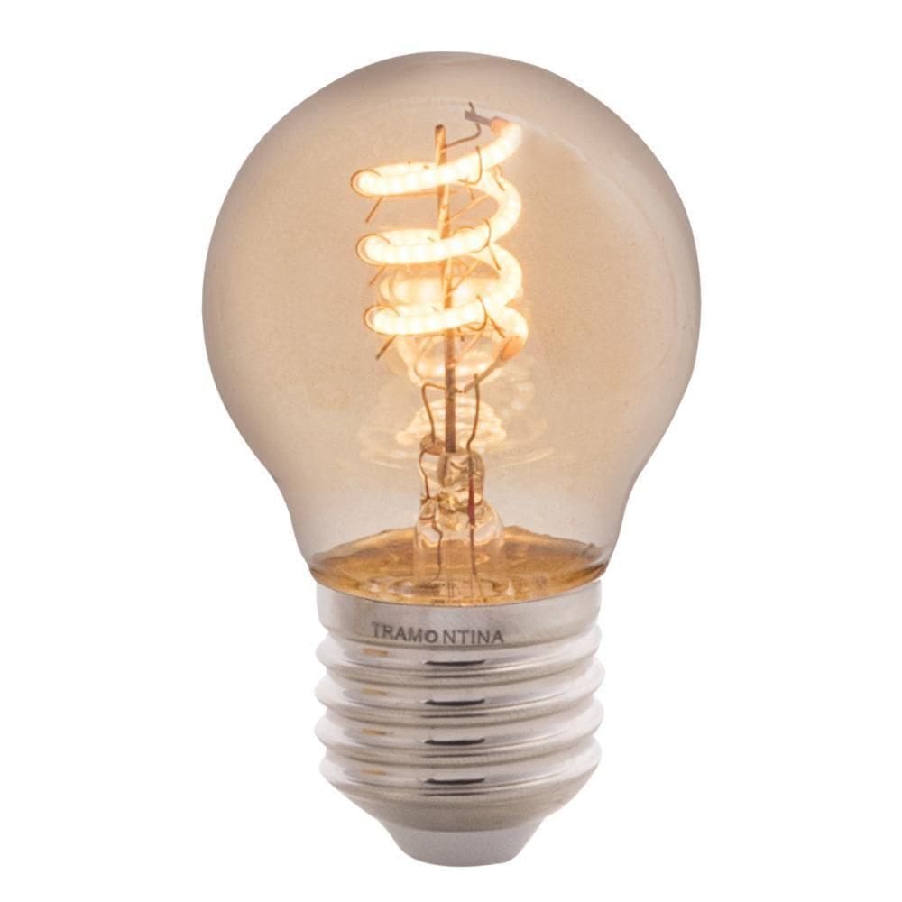 Lâmpada Led De Filamento Espiral Tramontina G45 4 W 2200 K Luz Amarela âmbar