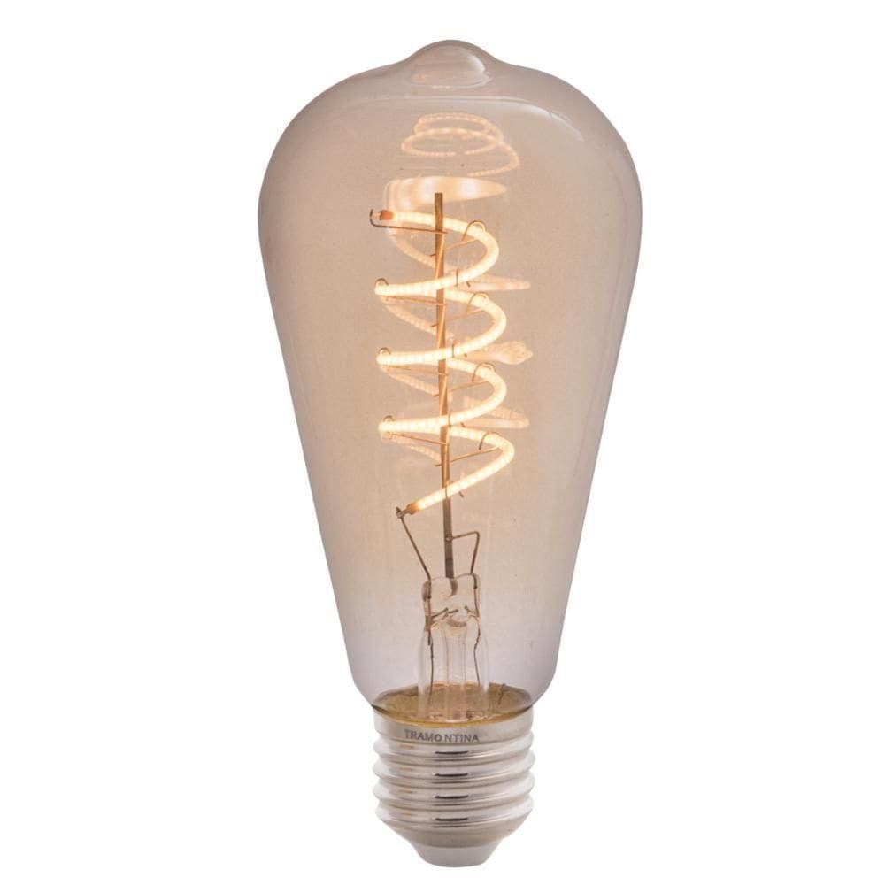 Lâmpada Led De Filamento Espiral Tramontina St64 4 W 2200 K Luz Amarela âmbar