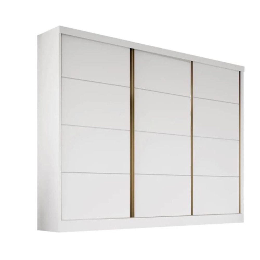 Guarda-Roupa Casal 3 Portas Bergamo-Branco Bianchi