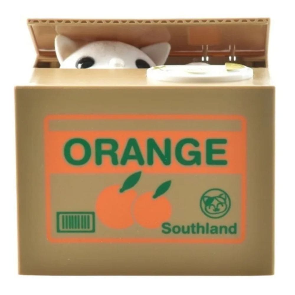 Coin Bank Cat rouba moedas Roba Coin com som e movimento