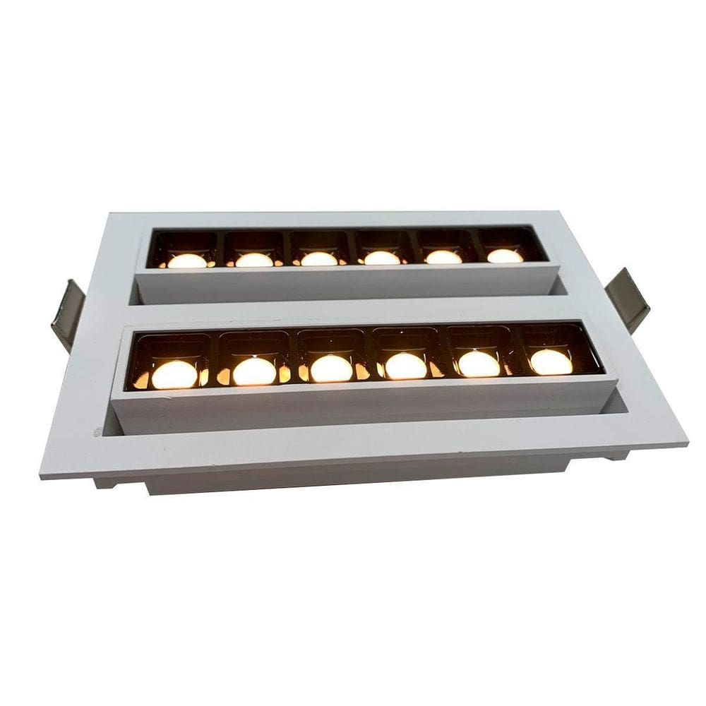 Luminária Spot Recuado De Embutir 20W Led Quadrado 2700K