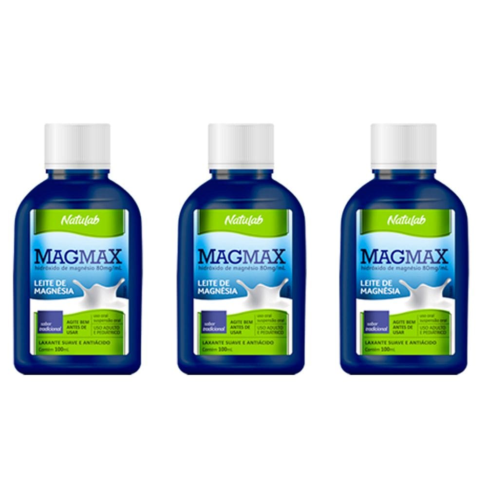 3 unids Leite de Magnésia 100 ml