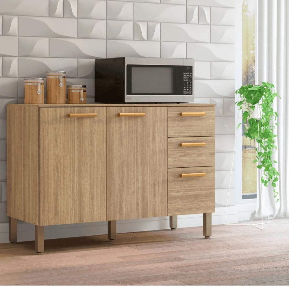 Balcão Urbane Freijó 3 gavetas 1 Porta