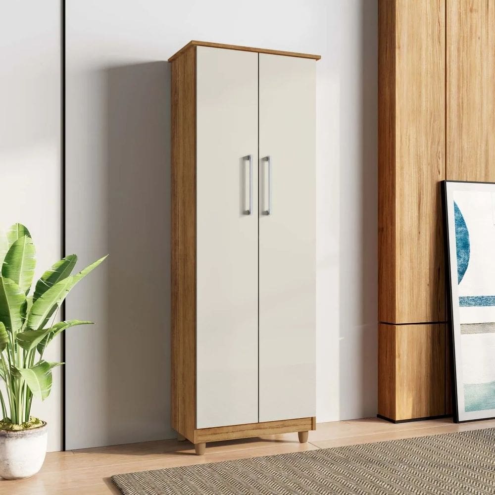 Armário Multiuso 2 portas NINA CEDRO/AREIA