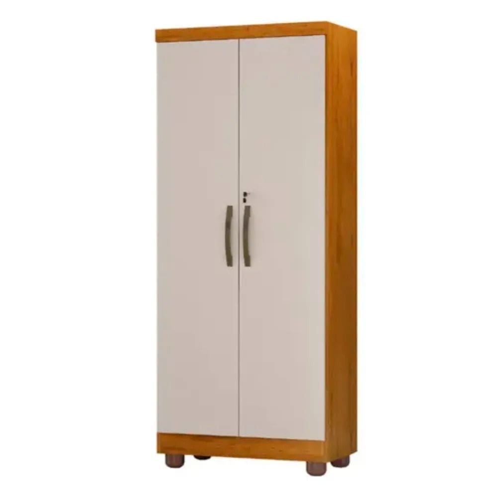 Armário Multiuso 2 portas com chave TORONTO CINAMOMO/OFF WHITE