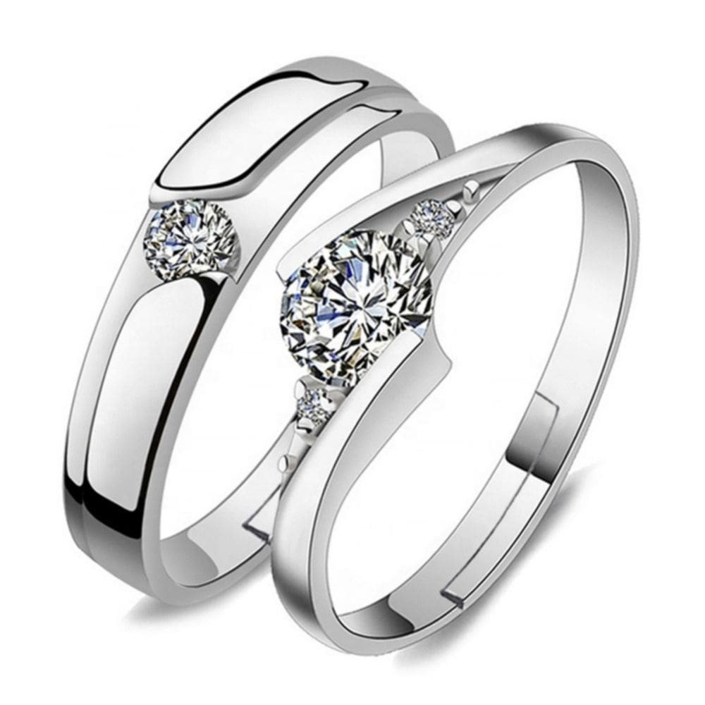 Anel ajustável para casais Love Illusions Silver 925