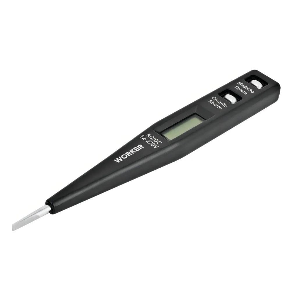 Chave Teste Digital De Voltagem 12v A 220v Worker - 197645