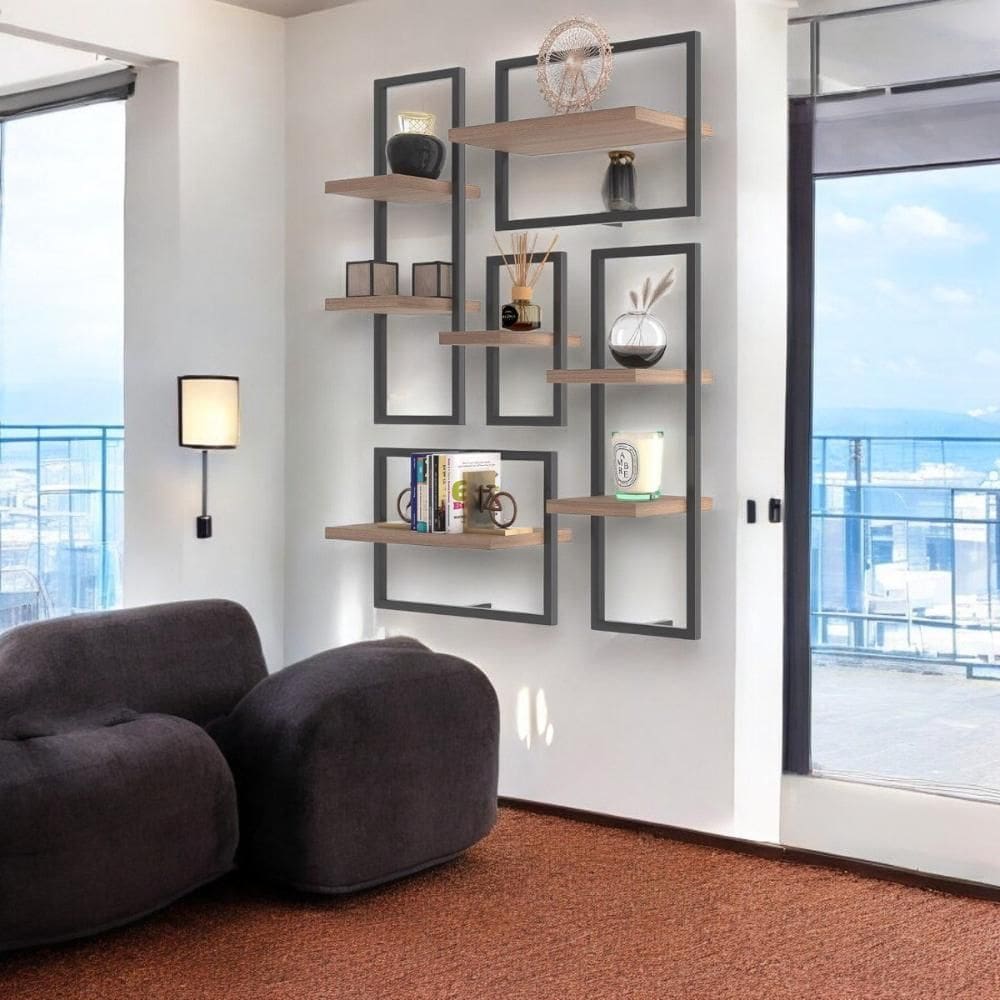 Conjunto 7 Prateleiras Industrial Montana - Pleno