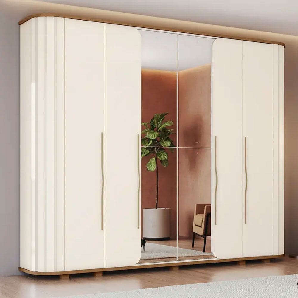 Guarda-Roupa Casal 6 Portas Bater 6 Gavetas Premium Henn Roupeiro