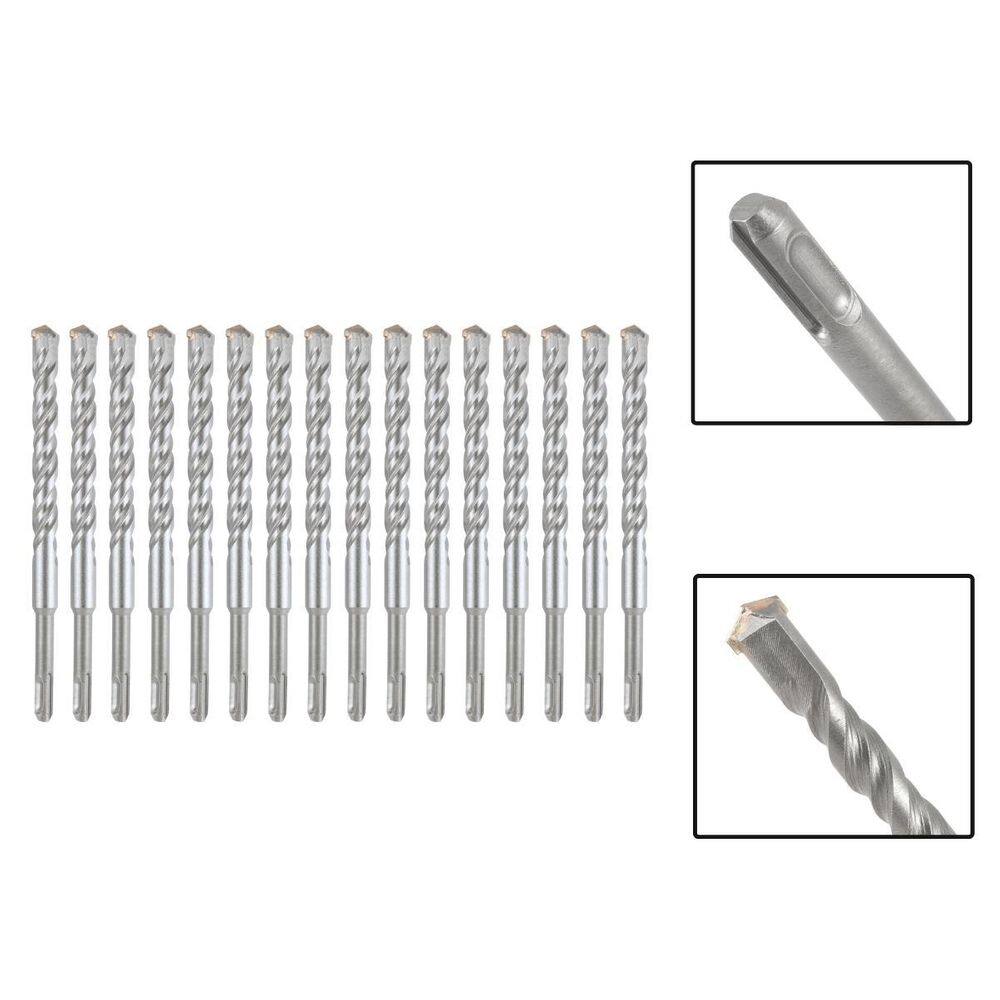 Jogo 16 Brocas Sds Plus 20X210 Mm Aço Carbono Tungstênio