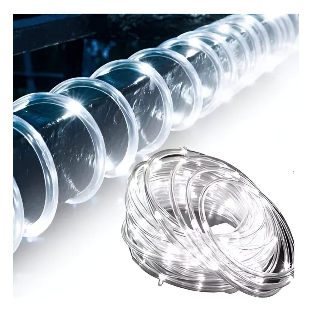 Pisca Mangueira Natal 230 Lâmpadas LEDs Branco De 10m 220v