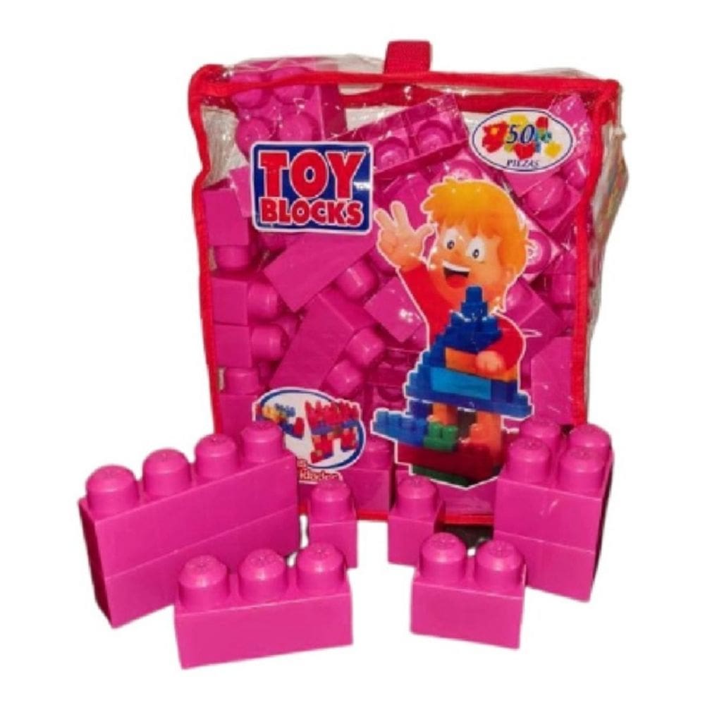 Blocos de construção Mega Blocks Armable 50 peças fúcsia